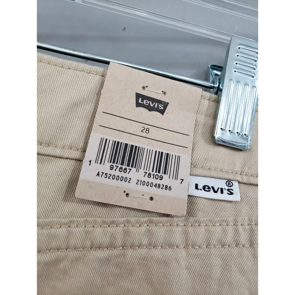 NEW Levi's 94 Cargo Skirt Khaki Size 28 Mini‎ Tan Beige - 100% Cotton Short